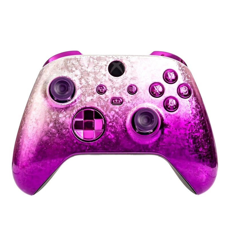 Crazy Controllerz Customz Series Custom Wireless Controller for Xbox One Series X S PC - Pink Crystal Design - Image 1